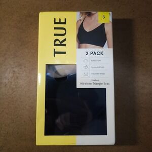 True wirefree triangle bras  Size Small New in Open Box